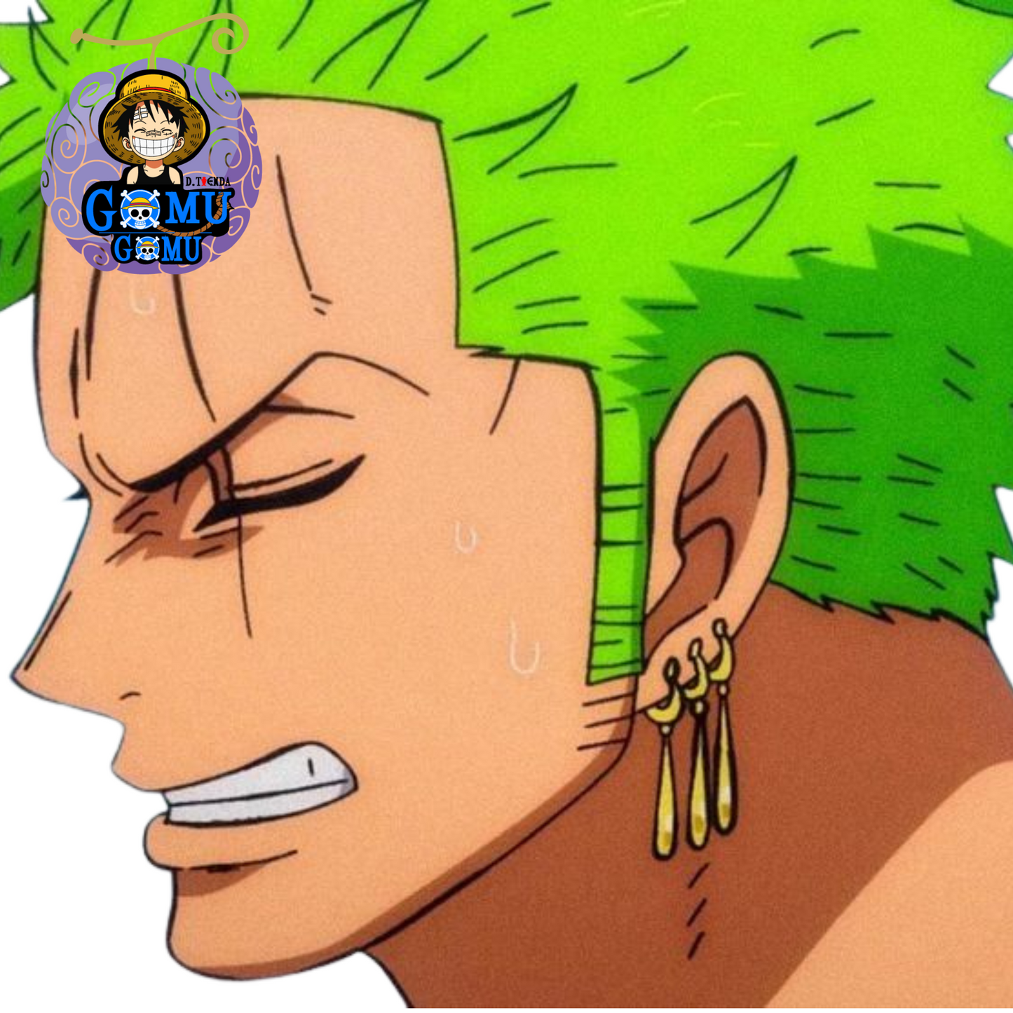 Aros Zoro – One Piece (Acero Quirúrgico Dorado)